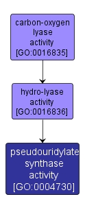 GO:0004730 - pseudouridylate synthase activity (interactive image map)