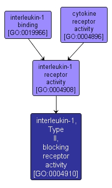 GO:0004910 - interleukin-1, Type II, blocking receptor activity (interactive image map)