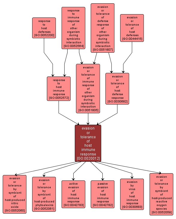 GO:0020012 - evasion or tolerance of host immune response (interactive image map)