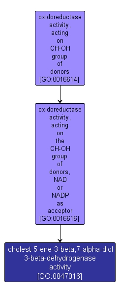 GO:0047016 - cholest-5-ene-3-beta,7-alpha-diol 3-beta-dehydrogenase activity (interactive image map)