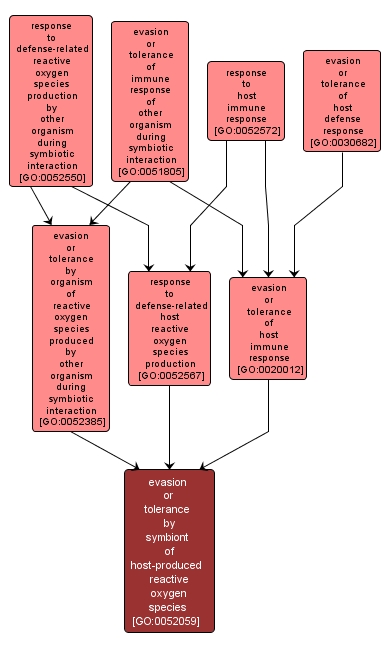 GO:0052059 - evasion or tolerance by symbiont of host-produced reactive oxygen species (interactive image map)