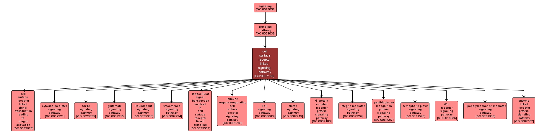 GO:0007166 - cell surface receptor linked signaling pathway (interactive image map)