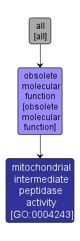 GO:0004243 - mitochondrial intermediate peptidase activity (interactive image map)