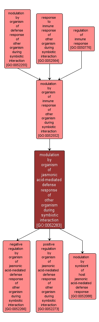 GO:0052283 - modulation by organism of jasmonic acid-mediated defense response of other organism during symbiotic interaction (interactive image map)