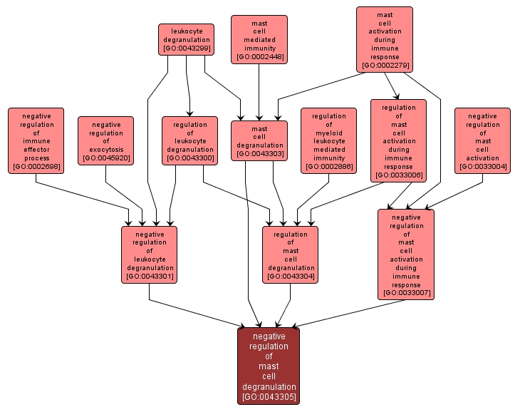 GO:0043305 - negative regulation of mast cell degranulation (interactive image map)