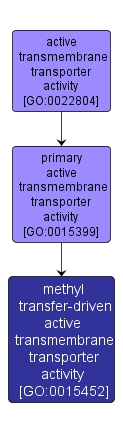 GO:0015452 - methyl transfer-driven active transmembrane transporter activity (interactive image map)