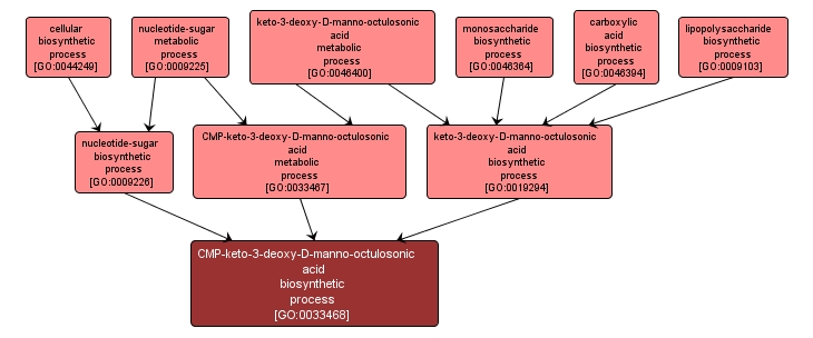 GO:0033468 - CMP-keto-3-deoxy-D-manno-octulosonic acid biosynthetic process (interactive image map)