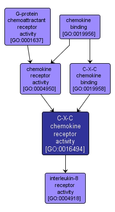 GO:0016494 - C-X-C chemokine receptor activity (interactive image map)