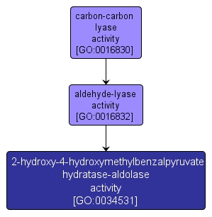 GO:0034531 - 2-hydroxy-4-hydroxymethylbenzalpyruvate hydratase-aldolase activity (interactive image map)