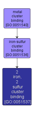 GO:0051537 - 2 iron, 2 sulfur cluster binding (interactive image map)