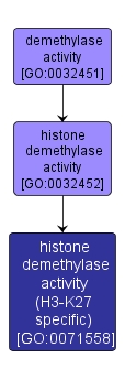 GO:0071558 - histone demethylase activity (H3-K27 specific) (interactive image map)