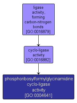 GO:0004641 - phosphoribosylformylglycinamidine cyclo-ligase activity (interactive image map)