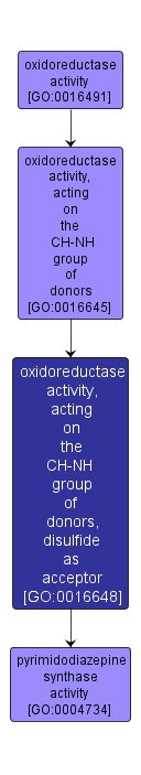 GO:0016648 - oxidoreductase activity, acting on the CH-NH group of donors, disulfide as acceptor (interactive image map)