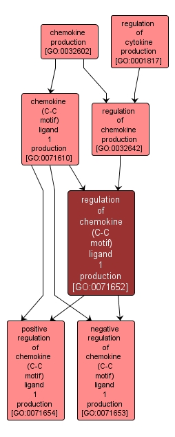 GO:0071652 - regulation of chemokine (C-C motif) ligand 1 production (interactive image map)