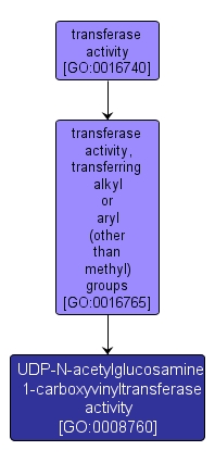 GO:0008760 - UDP-N-acetylglucosamine 1-carboxyvinyltransferase activity (interactive image map)