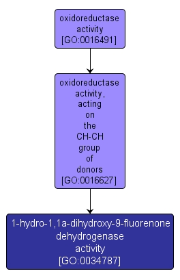 GO:0034787 - 1-hydro-1,1a-dihydroxy-9-fluorenone dehydrogenase activity (interactive image map)