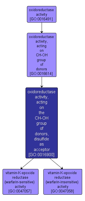 GO:0016900 - oxidoreductase activity, acting on the CH-OH group of donors, disulfide as acceptor (interactive image map)